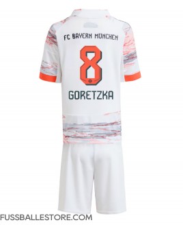 Günstige Bayern Munich Leon Goretzka #8 Auswärts Trikotsatzt Kinder 2025-26 Kurzarm (+ Kurze Hosen)